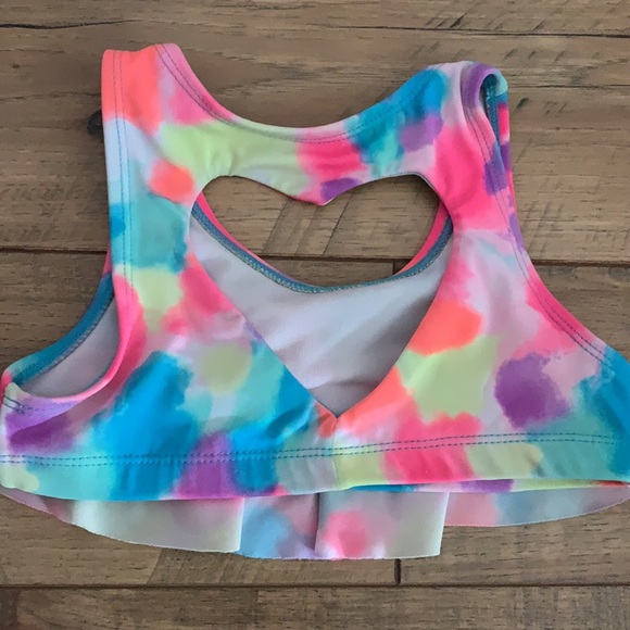 💜5 for $25💜Justice tye dye with heart cutout swim top - Picture 4 of 7